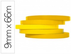 16un FITA ADESIVA Q-CONNECT 66M X 9MM AMARELA