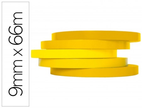 16un FITA ADESIVA Q-CONNECT 66M X 9MM AMARELA