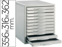 BLOCO CLASSIFICADOR 8211C 356X316X362 MM 11 GAVETAS COR CINZ