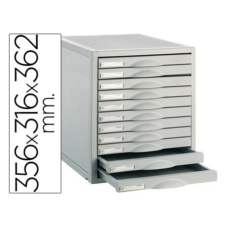 BLOCO CLASSIFICADOR 8211C 356X316X362 MM 11 GAVETAS COR CINZ