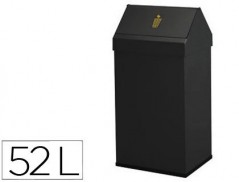 BALDE DE LIXO SIE METALICO COM TAMPA GIRATORIA CAPACIDADE 52