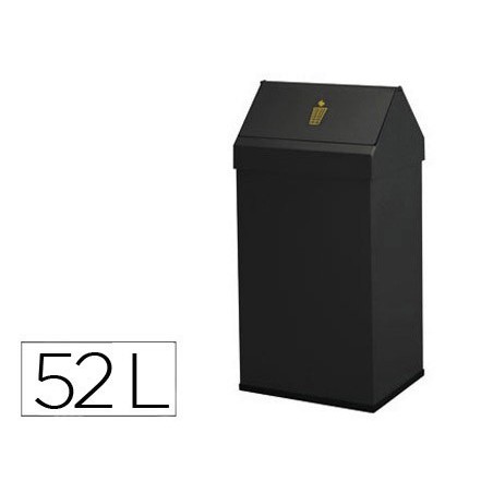 BALDE DE LIXO SIE METALICO COM TAMPA GIRATORIA CAPACIDADE 52