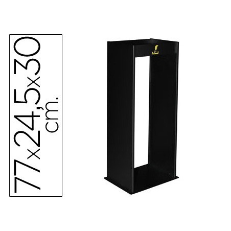 CINZEIRO METALICO COM REDE PARA AREIA. COR PRETA 770X245X300