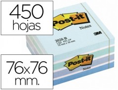 BLOCO NOTAS ADESIVAS POST-IT 76X76 MM CUBO COR AZUL PASTEL 4
