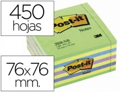 BLOCO NOTAS ADESIVAS POST-IT 76X76 MM CUBO COR AZUL E VERDE