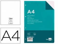 RECARGA LIDERPAPEL DIN-A4 100F LISO 4 FUROS SEM MARGEM PAPEL