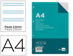 RECARGA LIDERPAPEL DIN-A4 100F PAUTA 5- 4 FUROS COM MARGEM P