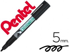12un MARCADOR PENTEL PERMANENTE PONTA REDONDA PRETO
