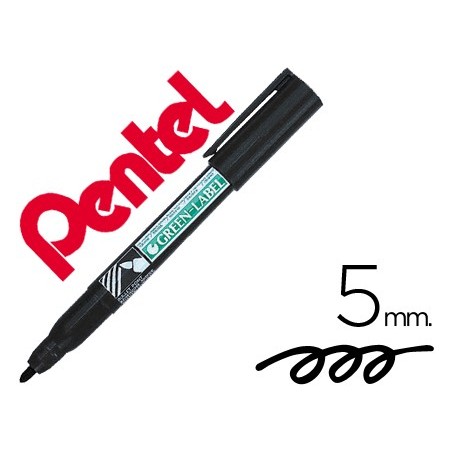 12un MARCADOR PENTEL PERMANENTE PONTA REDONDA PRETO