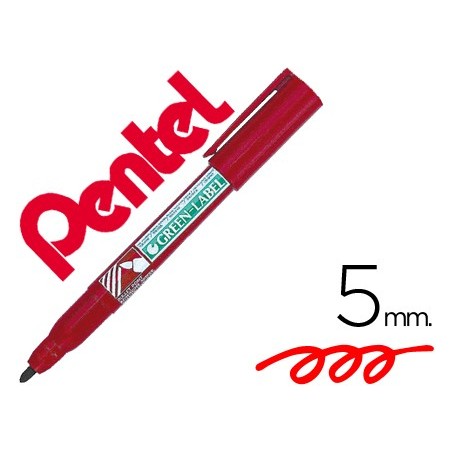 12un MARCADOR PENTEL PERMANENTE PONTA REDONDA VERMELHO