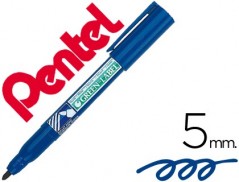 12un MARCADOR PENTEL PERMANENTE PONTA REDONDA AZUL