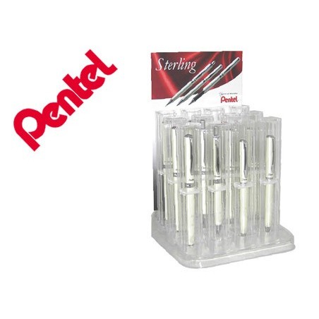EXPOSITOR PENTEL STERLING PEROLA COM 12 PECAS
