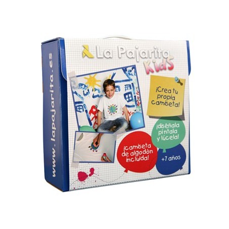 PINTURA PARA TELA LA PAJARITA SET DE PINTURAS E CAMISETA 5 P