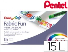 LAPIS DE PASTEL A OLEO PARA TECIDO PENTEL PTS-15 - CONJUNTO