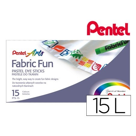 LAPIS DE PASTEL A OLEO PARA TECIDO PENTEL PTS-15 - CONJUNTO