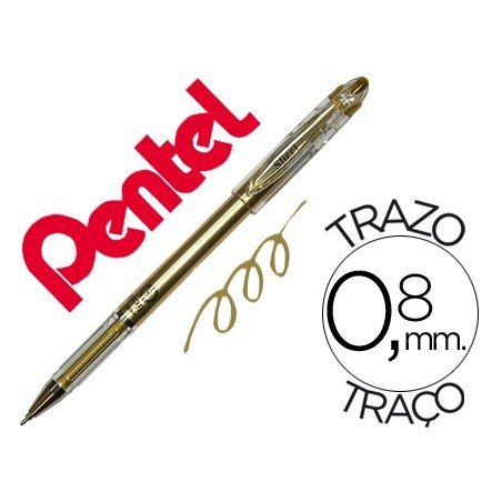 12un ESFEROGRAFICA ROLLER METALICA 
PENTEL BG 208 DOURADA 0,