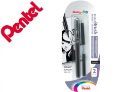 BLISTER CANETA PINCEL PENTEL XGFKP/FP10 PRETO TINTA DA CHINA