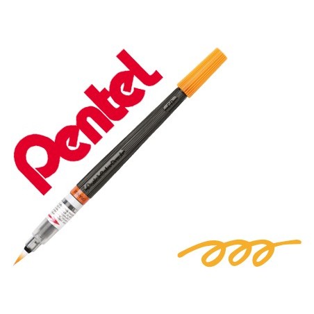 5un PINCEL COM TINTA A BASE DE AGUA PENTEL GFL LARANJA PONTA