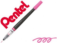 5un PINCEL COM TINTA A BASE DE AGUA PENTEL GFL ROSA PONTA DE