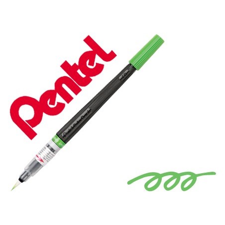 5un PINCEL COM TINTA A BASE DE AGUA PENTEL GFL VERDE CLARO P