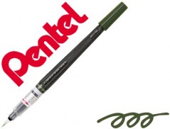 5un PINCEL COM TINTA A BASE DE AGUA PENTEL GFL VERDE AZEITON