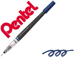 5un PINCEL COM TINTA A BASE DE AGUA PENTEL GFL AZUL METALICO