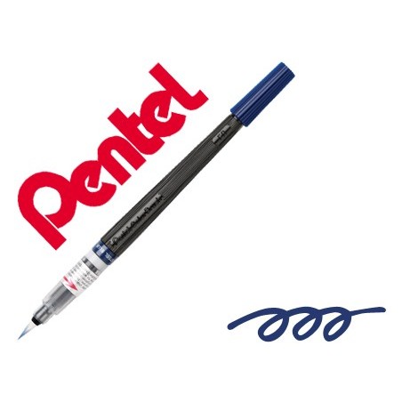 5un PINCEL COM TINTA A BASE DE AGUA PENTEL GFL AZUL METALICO