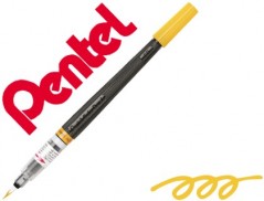 5un PINCEL COM TINTA A BASE DE AGUA PENTEL GFL AMARELO ALARA