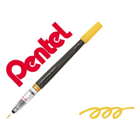 5un PINCEL COM TINTA A BASE DE AGUA PENTEL GFL AMARELO ALARA