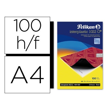 PAPEL CARBON PELIKAN PRETO TAMANHO A-4 -CAIXA DE 100 UNIDADE