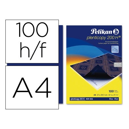 PAPEL CARBON PELIKAN AZUL TAMANHO A-4 -CAIXA DE 100 UNIDADES