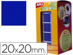 ETIQUETAS AUTO ADESIVAS QUADRADAS 20X20 MM AZUL EM ROLO