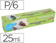 PINTURA PARA TELA LA PAJARITA -SET DE 6 CORES SORTIDAS+ PINC