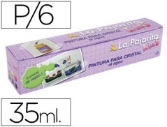 PINTURA LACA CRISTAL LA PAJARITA -SET DE 6 CORES SORTIDAS +P