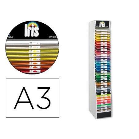 EXPOSITOR GUARRO VAZIO 34 PRATELEIRAS PARA CARTOLINA A3 185