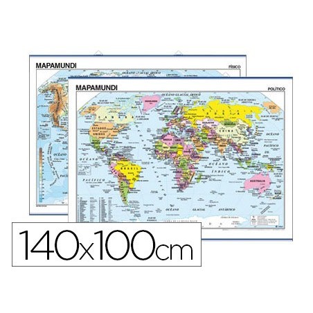 MAPA MURAL MUNDI PLANSFERIO -140 X 100 CM