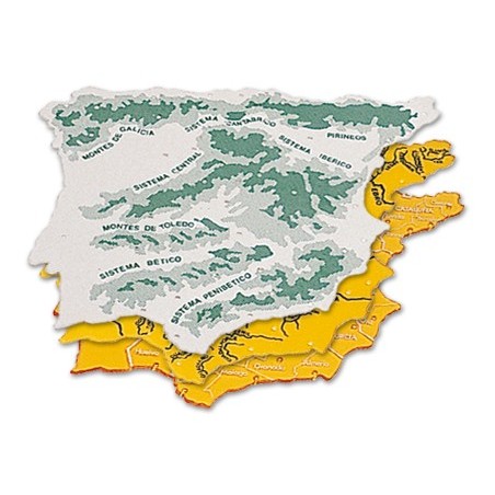 PLANTILLA PLASTICO MAPA ESPAÑA -BOLSA DE 3