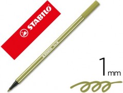 10un MARCADOR STABILO AGUARELAVEL PEN 68 VERDE TERRA 1 MM