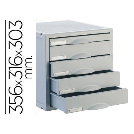 FICHEIRO GAVETAS DE SECRETARIA ARCHISYSTEM 356X316X303 MM 5