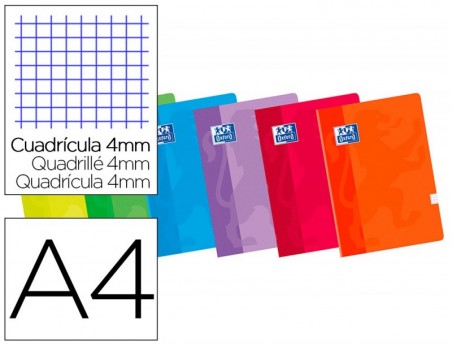 10un CADERNO ESCOLAR OXFORD 80 F DIN A-4 QUADRICULADO 4 MM