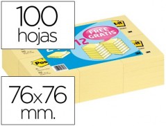 BLOCO DE NOTAS ADESIVAS TIRA E POE POST-IT 76X76MM -PACK PRO