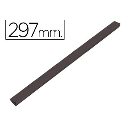 50un LOMBADAS PLASTICO PARA ENCADERNACAO, PRETO A4