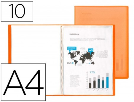 CAPA CATALOGO BEAUTONE A4 COM 10 BOLSAS LARANJA