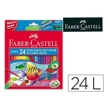 LAPIS DE CORES FABER-CASTELL AGUARELAVEIS C/ 24 SORTIDOS