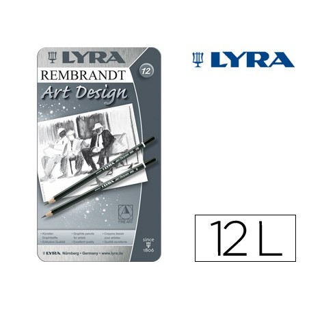 LAPIS DE GRAFITE LYRA REMBRAND ART DESIGN CAIXA DE 12 GRADUA