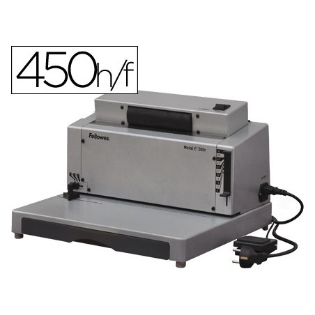ENCADERNADORA ELECTRICA FELLOWES E-200R ESPIRAL METALICO PER