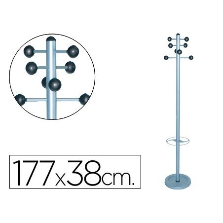 CABIDE METALICO 626 COM PORTA GUARDA CHUVA -PIE 8 GANCHOS 1,