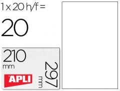 ETIQUETA ADESIVA APLI TRANSLUCIDAS 1225 TAMANHO 210X297 MM -