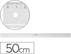 10un REGUA MOR 50 CM PLASTICO TRANSPARENTE