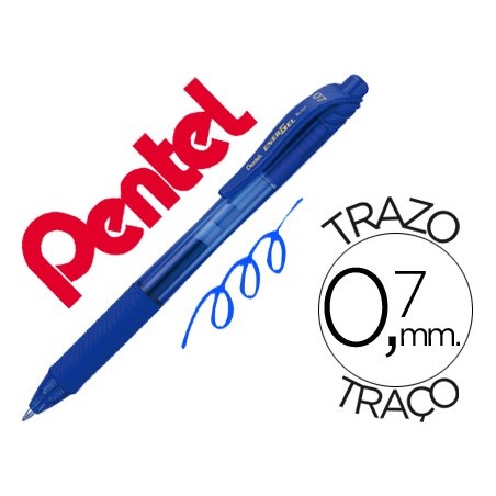 12un ROLLER PENTEL ENERGEL BL107 0.7MM AZUL